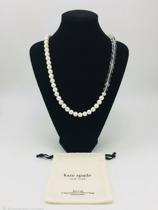 kate spade Jewelry - NWT kate spade Pearl and Clear Bead Mixed Strand Necklace - White/Clear